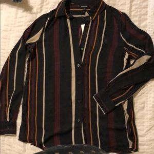 Who What Wear Striped Blouse- NWT!